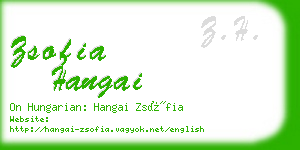 zsofia hangai business card